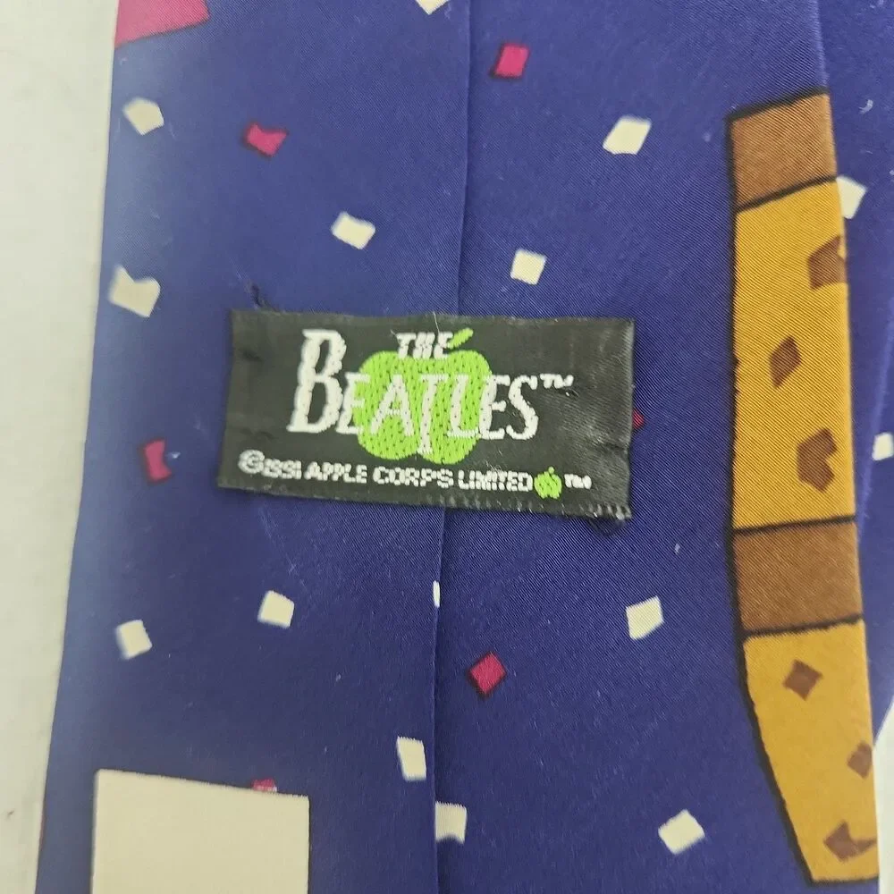 Tie Beatles Silk Necktie Birthday George Harrison 1991 Apple Corps Manhattan VTG